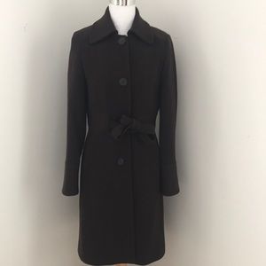 J. Crew Brown Wool Day Coat Sz 6